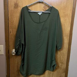 Forrest Green Sheer top 3X